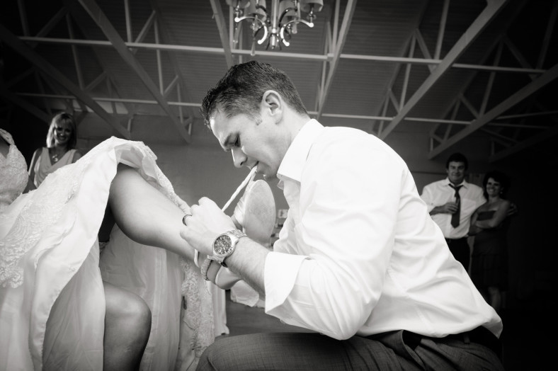 Talloula Documentary Wedding Photography Reception Garter