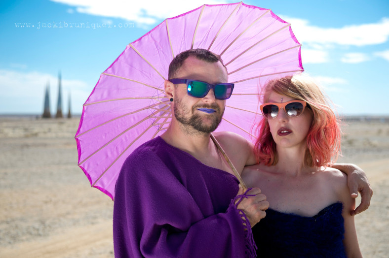 AfrikaBurn Tankwa purple wedding