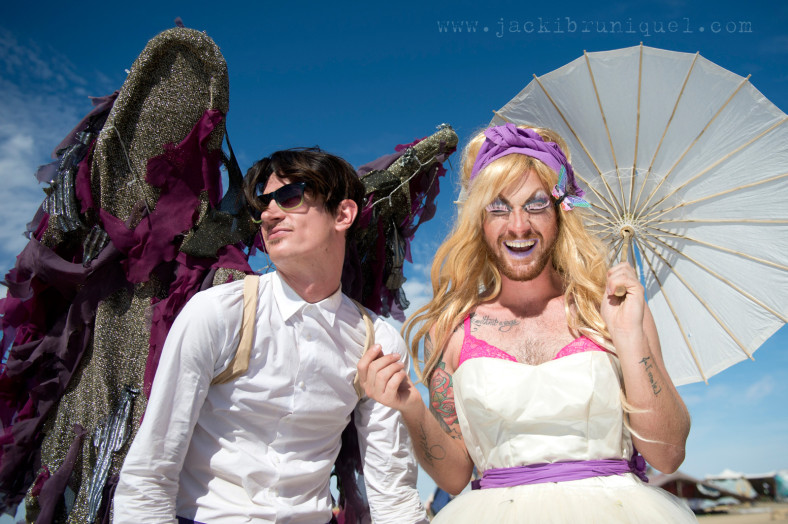 AfrikaBurn Tankwa purple wedding