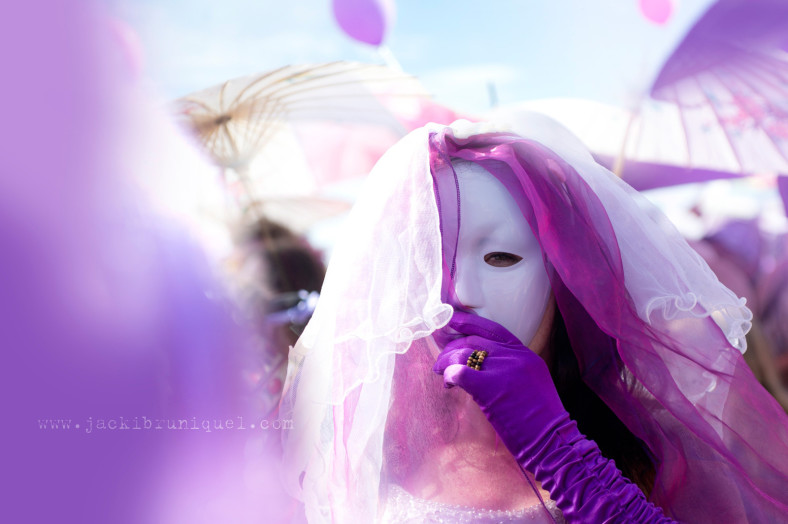 AfrikaBurn Tankwa purple wedding
