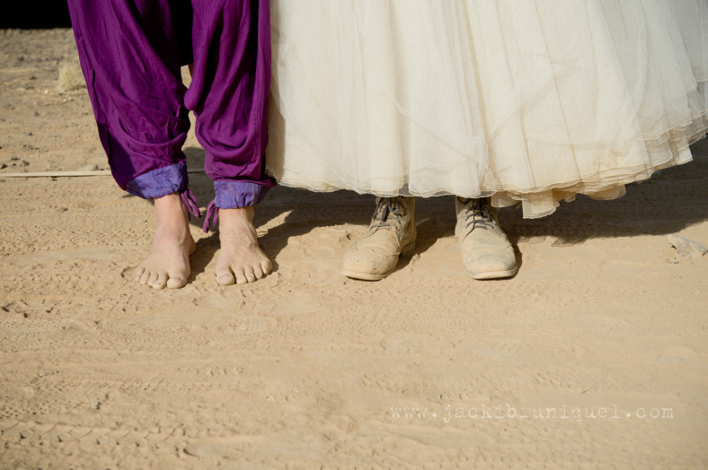 AfrikaBurn Tankwa purple wedding