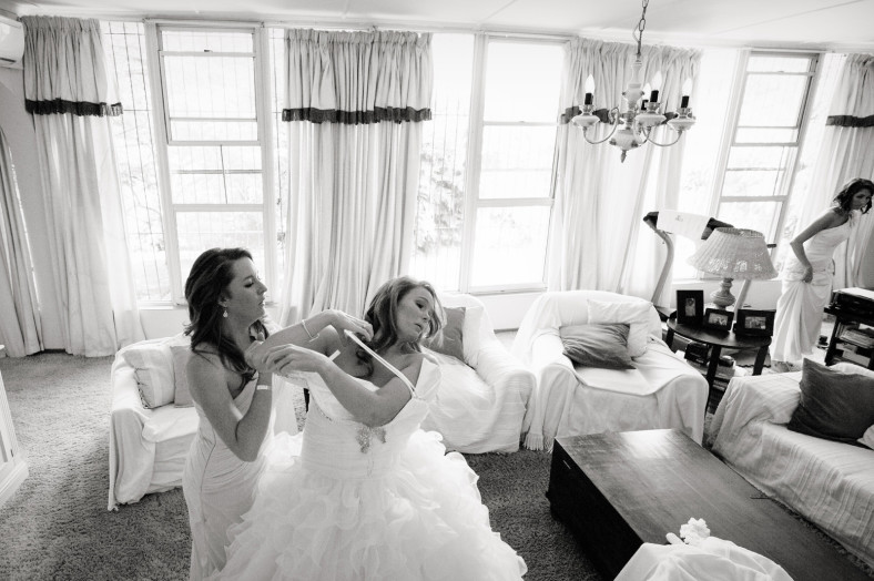 Bride in dress