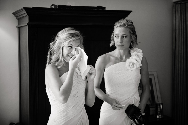 Bridesmaids in dresses