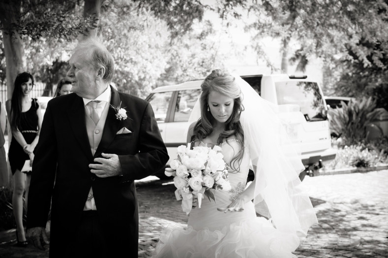 Bride at church