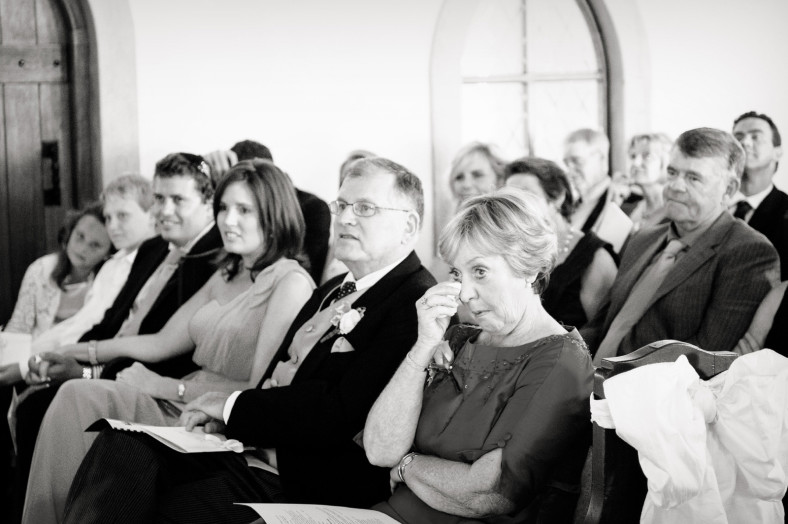 Guests at a wedding