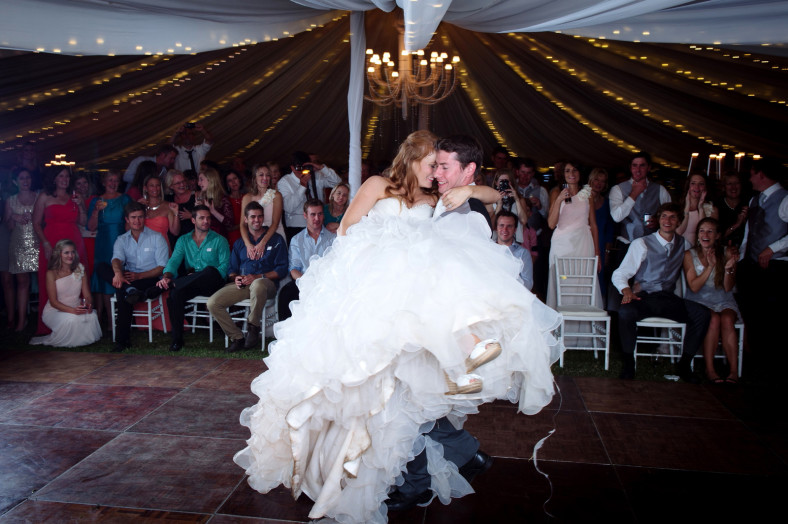 Bride and groom first dance