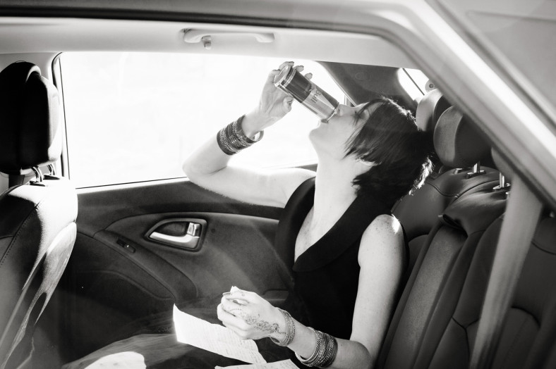 bride drinking redbull