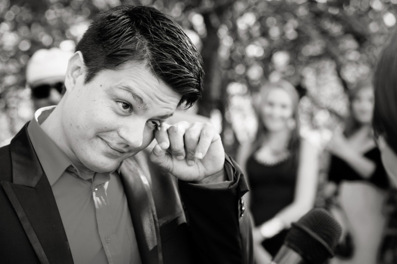 groom crying