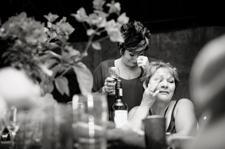 guests crying at wedding