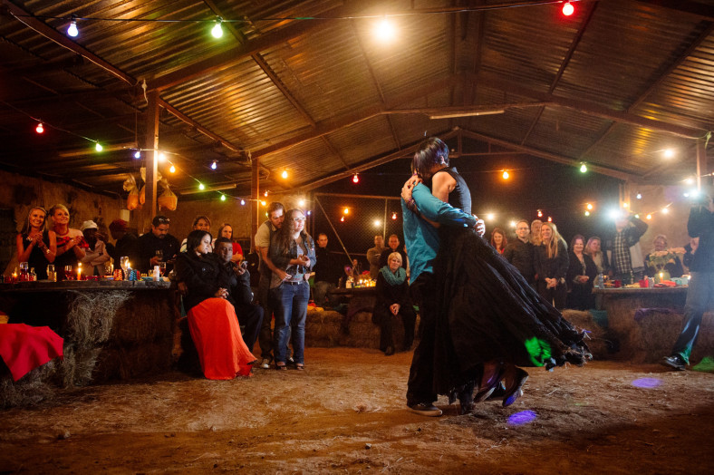 barn wedding first dance