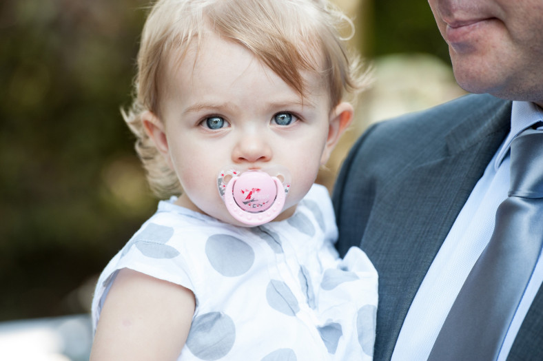 cute baby at wedding