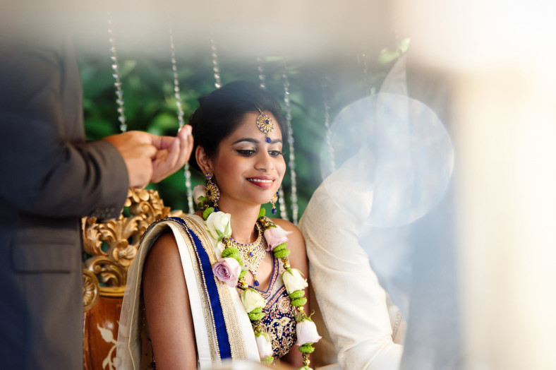 bride at wedding ceremony