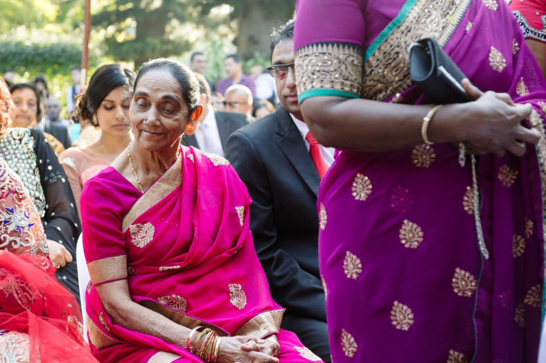 grandmother at wedding ceremeony