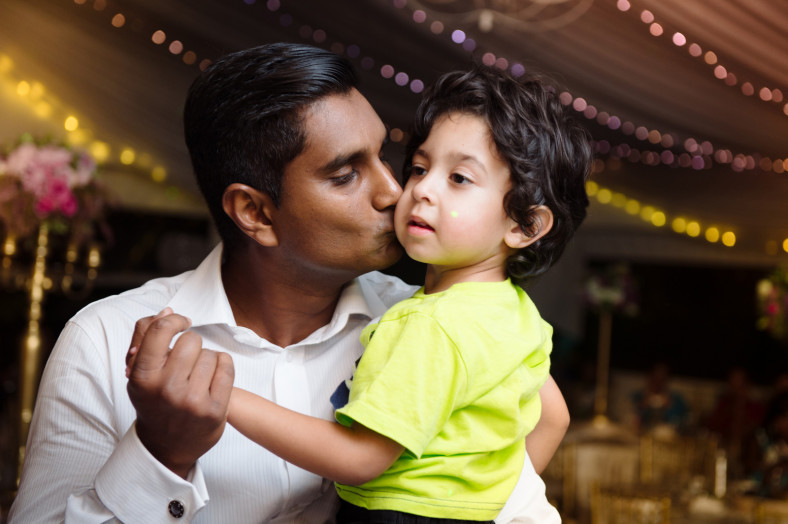 cute kid at wedding