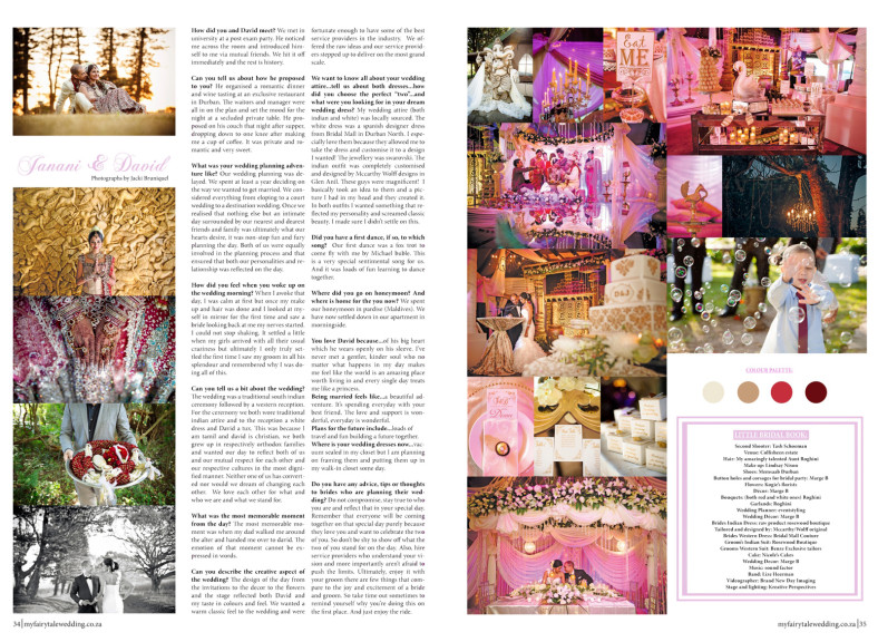wedding in magazine