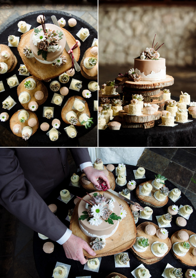 bush wedding cake