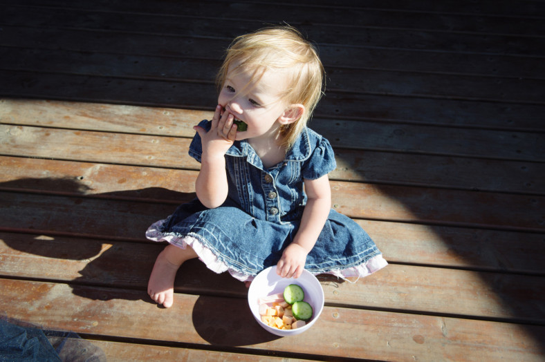 cute kid eating