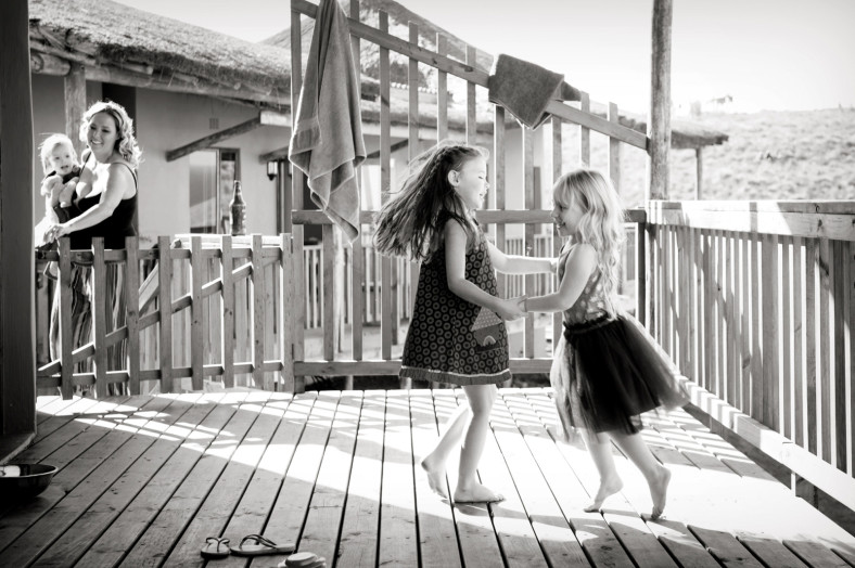 girls twirling