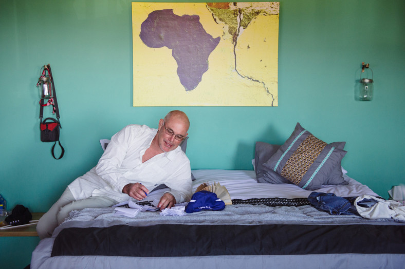 man in african room