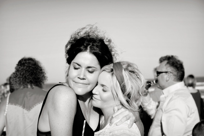 bride with sister