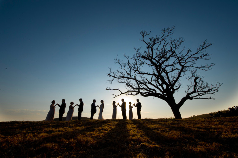 African wedding bridal party