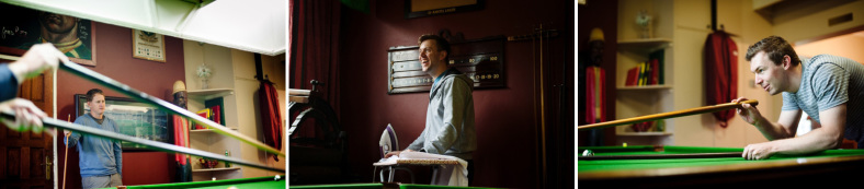 Men playing pool