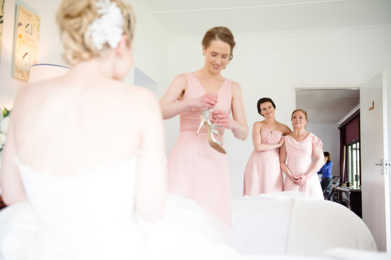 Bride getting ready