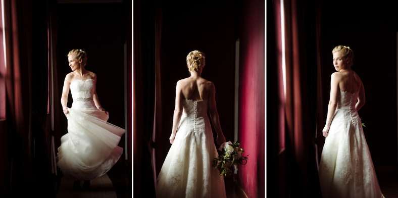 Dark bridal portraits
