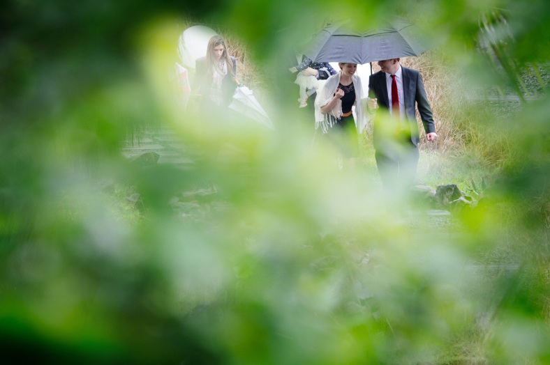 Rainy wedding