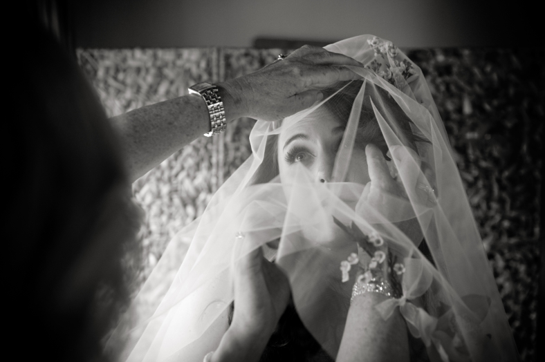 Bride crying