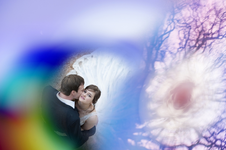Colourful Bride and Groom