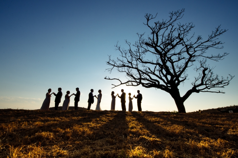 Safari wedding silhouette