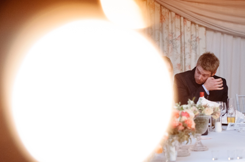 Groom crying