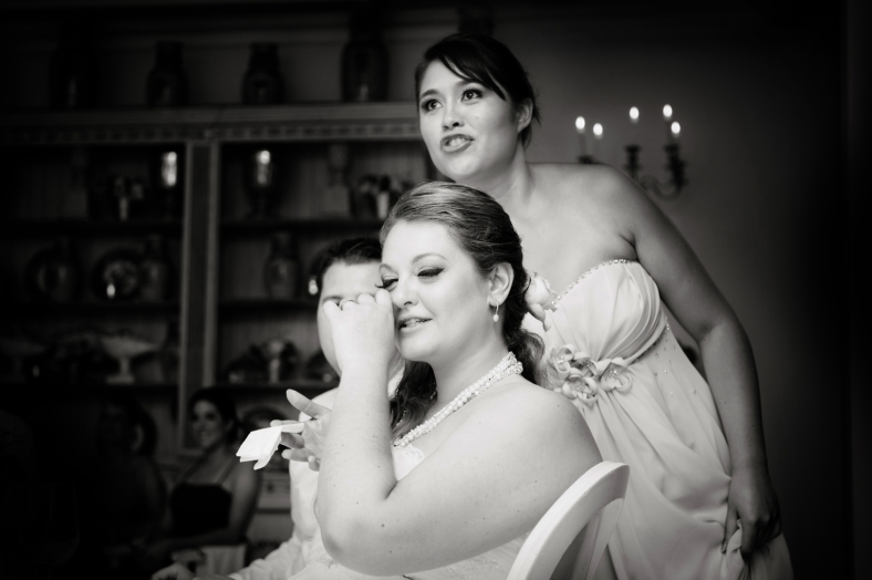 Crying bride