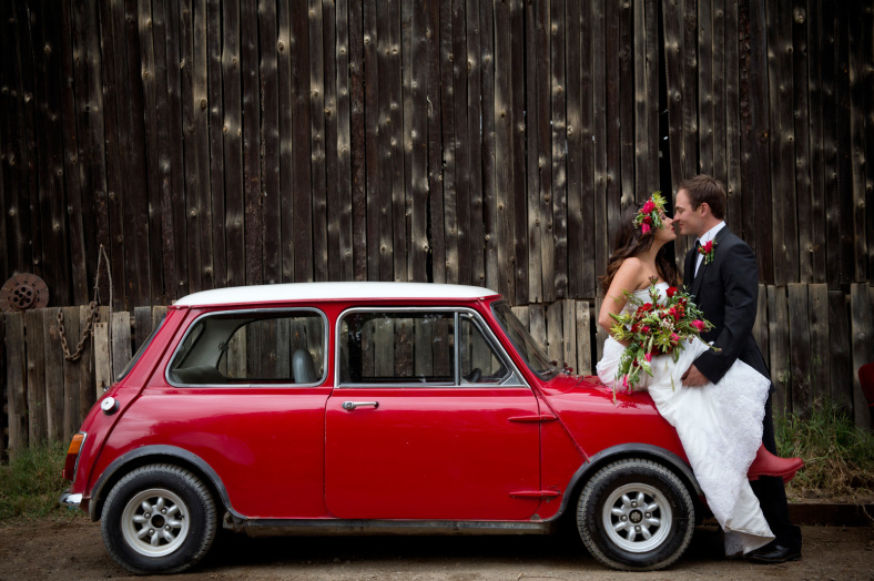 Bride and Groom on Mini