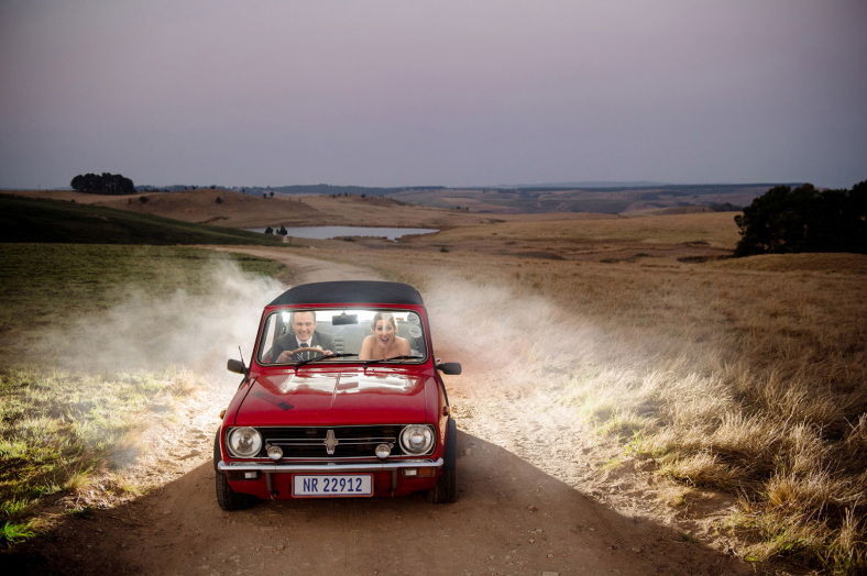 Bride and Groom drive mini