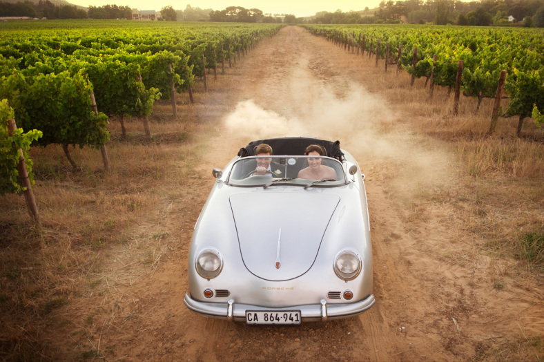 Vintage Porsche Wedding Vineyards