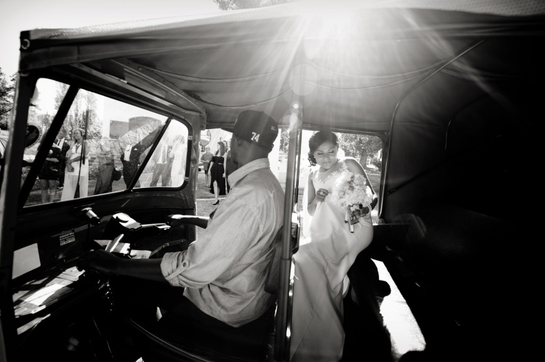 Woman in tuk tuk