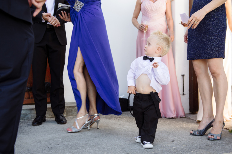 Cute child in tux