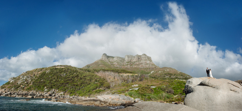 Bride and Groom Cape Town panoramic