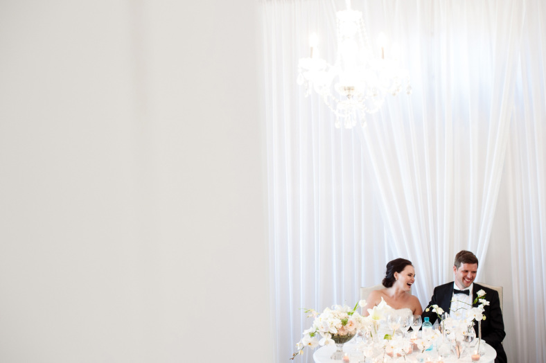 Bride and Groom at reception