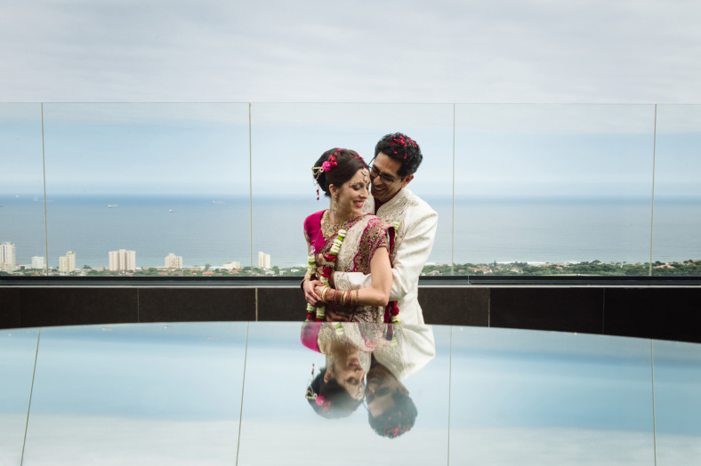 Hindu Christian Wedding couple