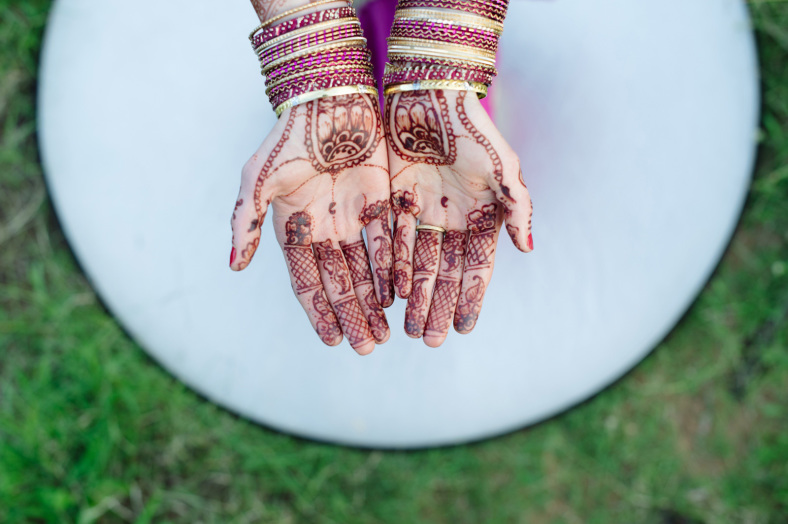 Bride with Mendhi