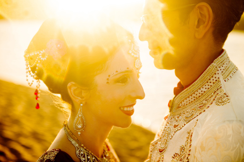 Hindu bride and groom