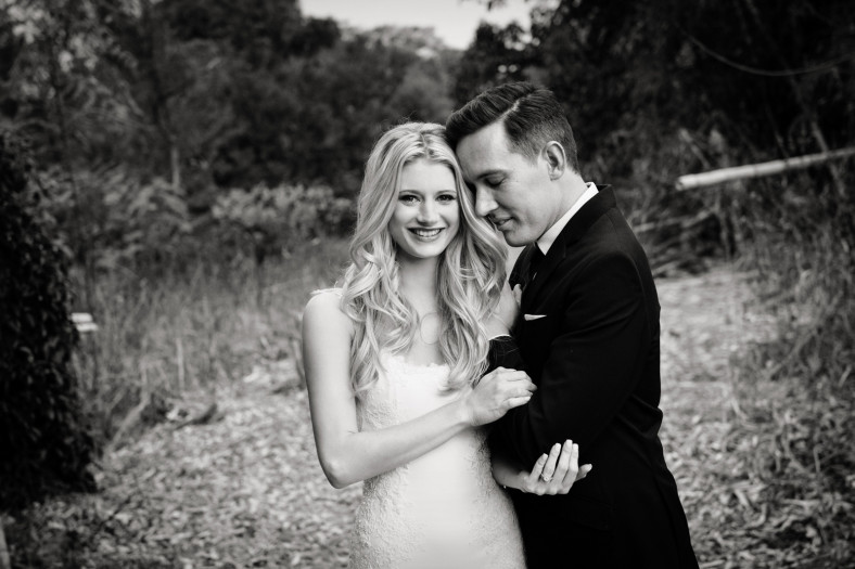 Bride and Groom B&W