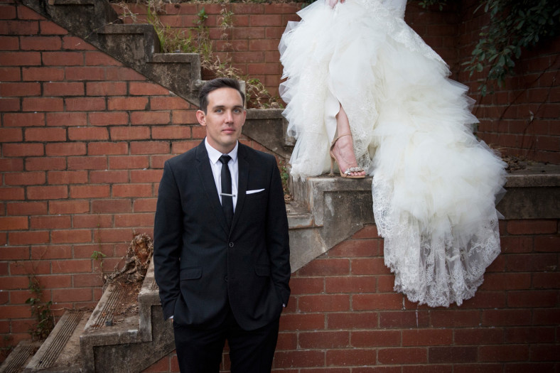 Groom and bride shoe
