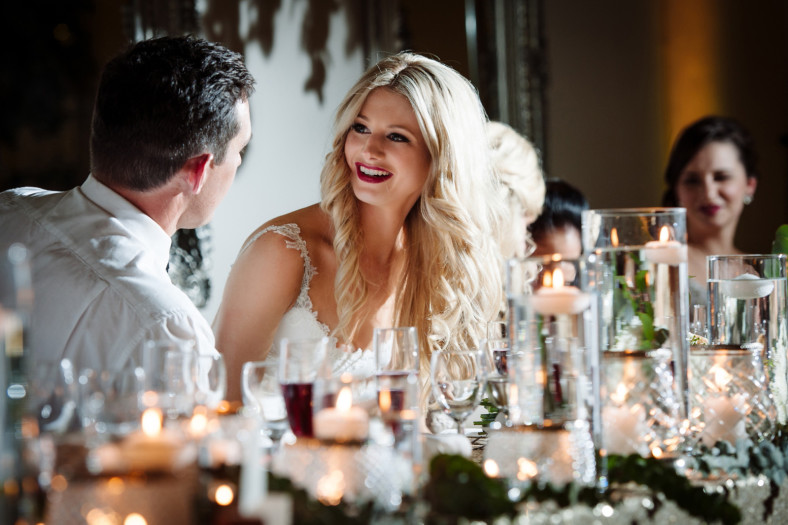 Bride and Groom at reception
