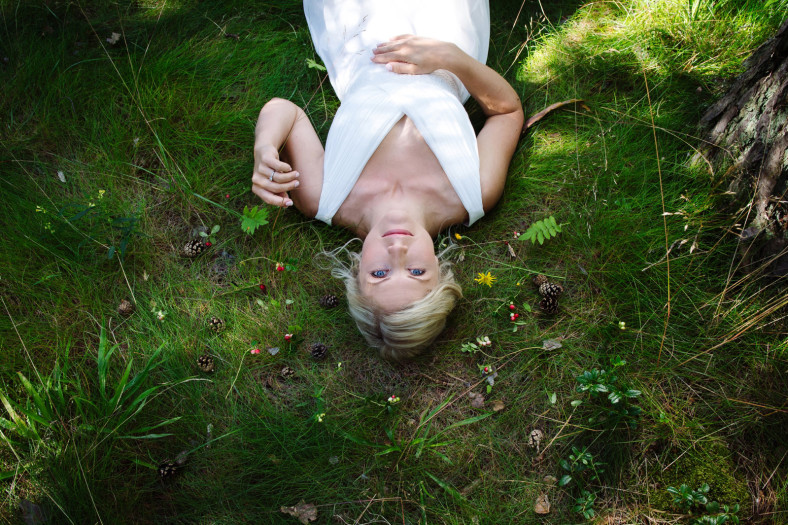 Bride in the woods