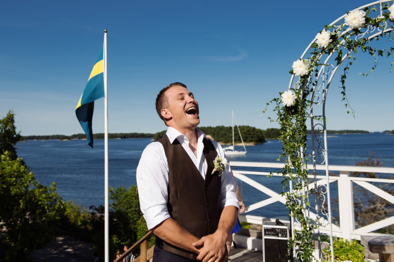 Laughing bride