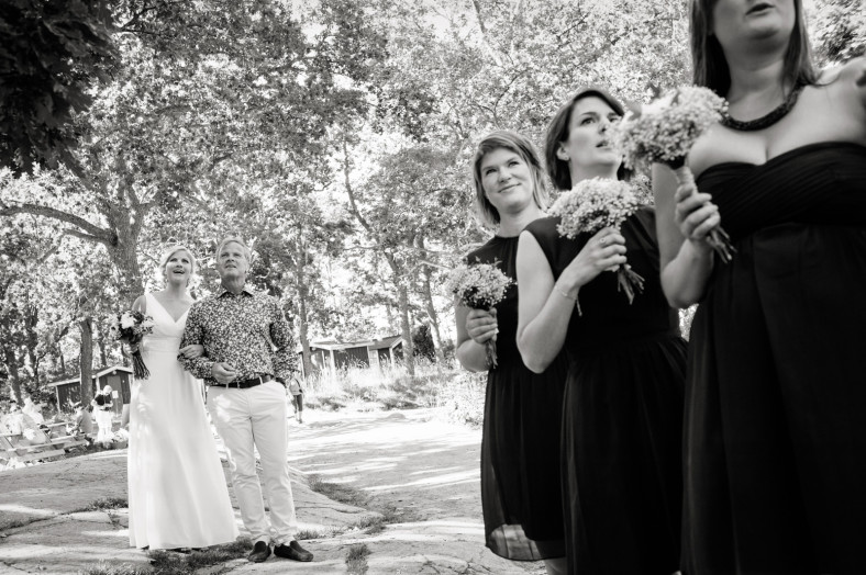 Excited bride